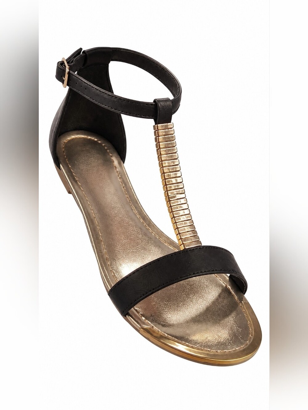 Cityclassified T-Strap Flat Sandals - Size 7